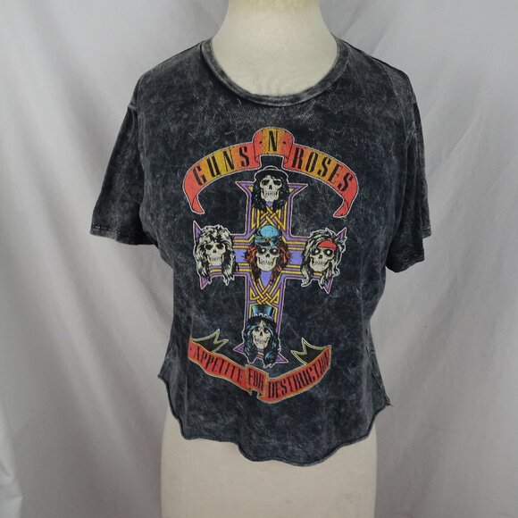 Guns N' Roses Appetite For Destruction 1988 Tour Crop Top Size L - Picture 1 of 9